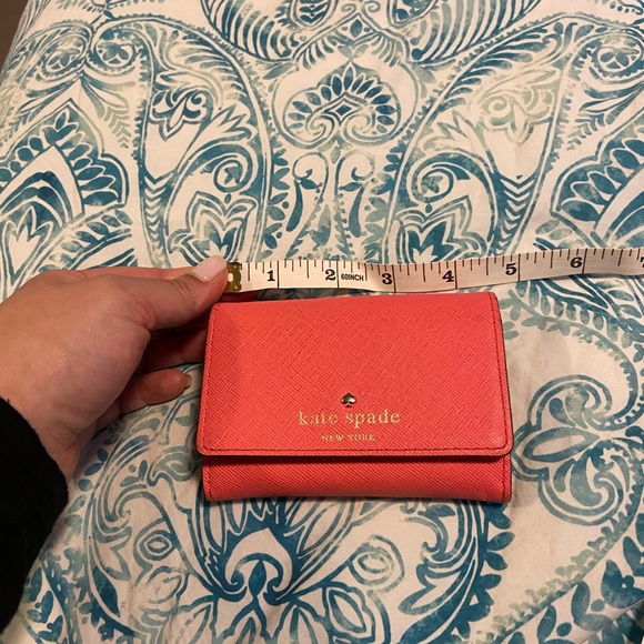 Kate Spade Coral Pink Card Holder / Coin Purse - Picture 7 of 8